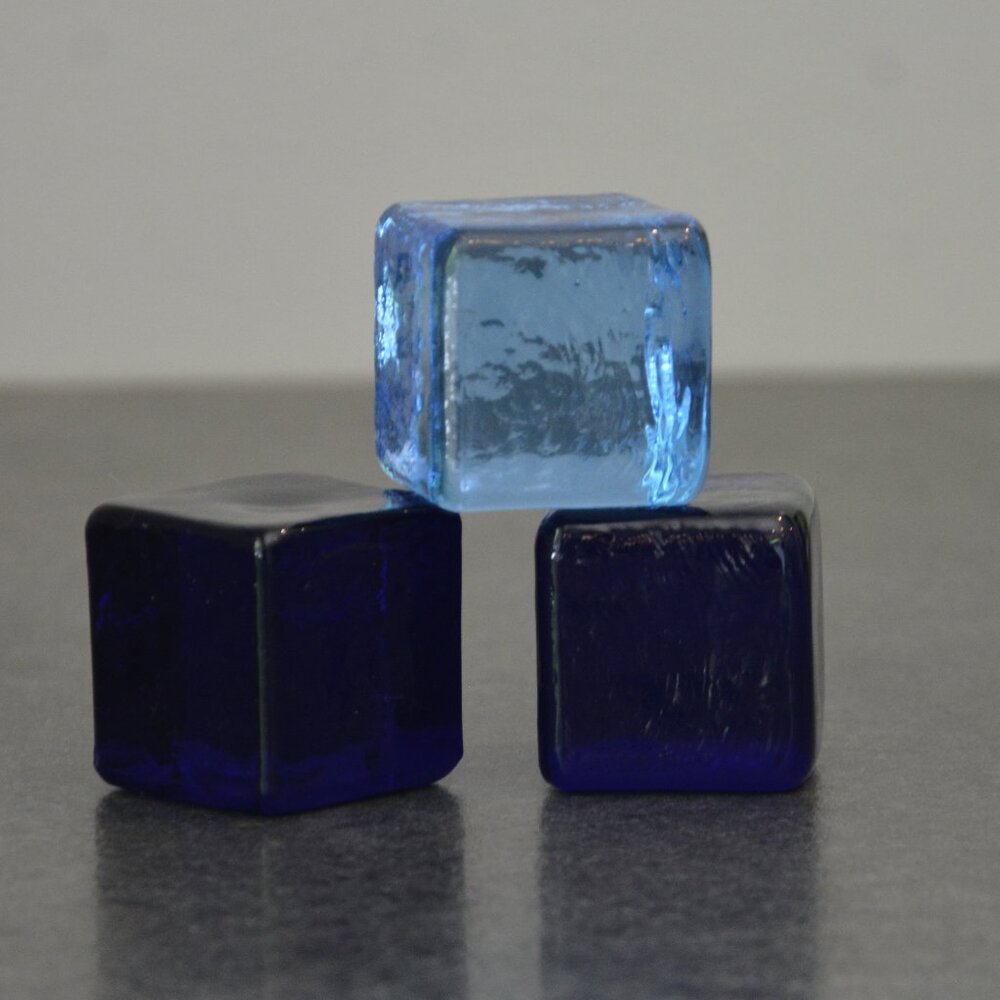 Pottery Barn Blue Decorative Glass Blocks